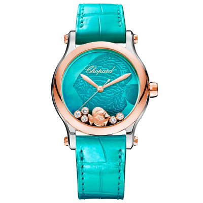 Chopard Happy Sport Fish Original Diamonds 38mm Blue Dial for Rs.421,609  for sale from a Trusted Seller on Chrono24