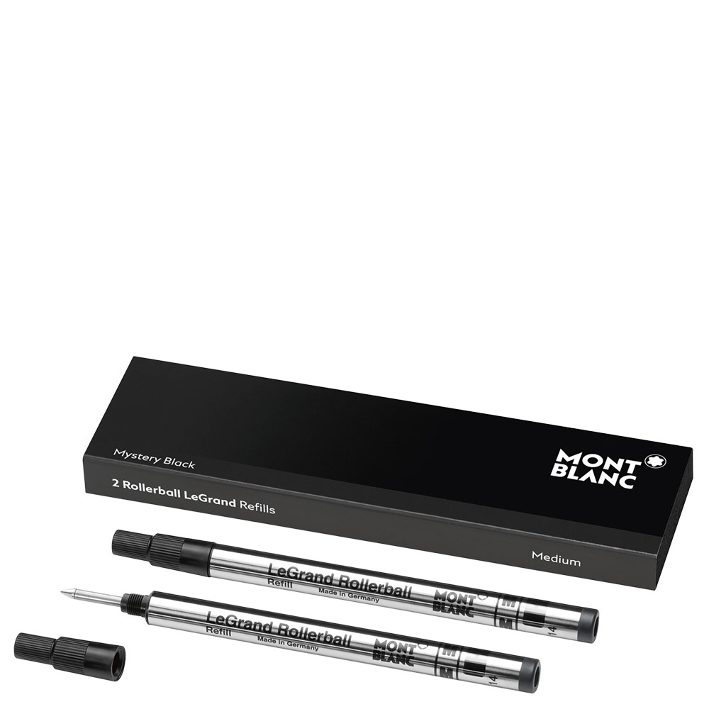 2 Kodoliņi (M) Montblanc pildspalvai rolleris LeGrand, Mystery Black