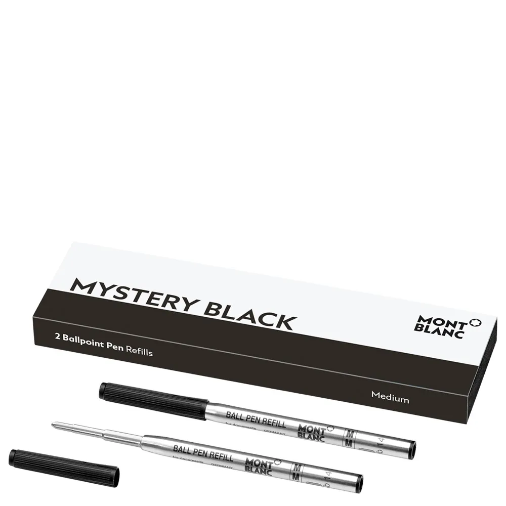 2 Kodoliņi (M) Montblanc lodīšu pildspalvai, Mystery Black