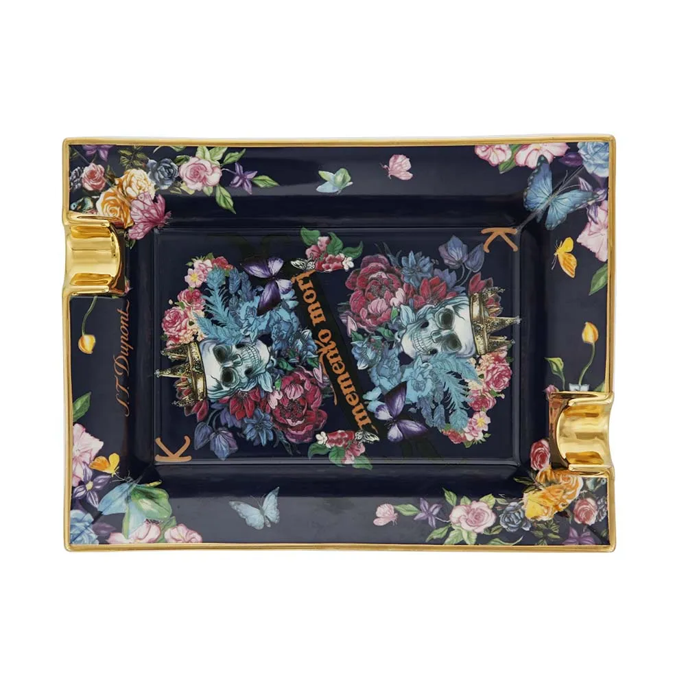 Пепельница S.T.Dupont Skull and Flowers